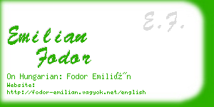 emilian fodor business card